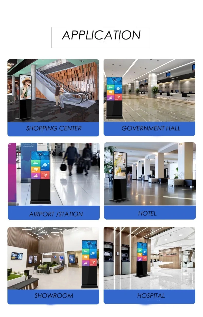 Shopping Mall Hotel Vertical Landing Advertising Machine Floor Stand Digital Signage.
