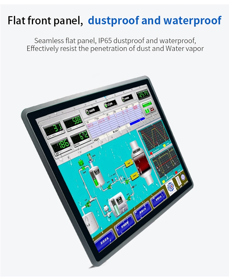 13.3 Inch Embedded Industry Capacitive Touch Screen Panel PC IPS LCD Screen HD Waterproof All in One Kiosk Computer