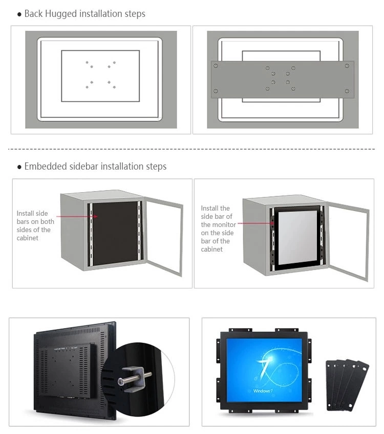 10.4 Inch 10-Point VGA AV Input LCD Industrial Computer Capacitive Touch Screen Monitor