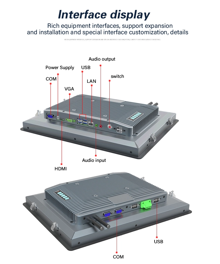 15.6 Inch IP65 Dustproof Waterproof Touch Screen Win7/8/10 OS Panel PC Mini Industrial Computer