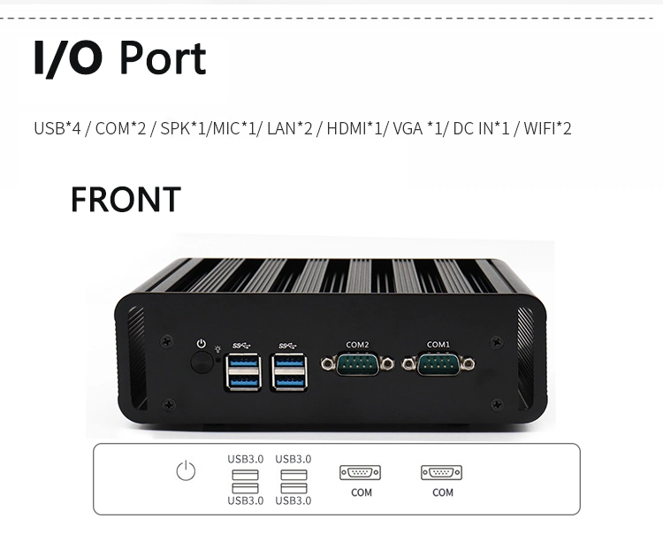 Competitive Price X86 Micro PC Barebone System 1080P Linux Ubuntu Mini PC for Industry School and Home