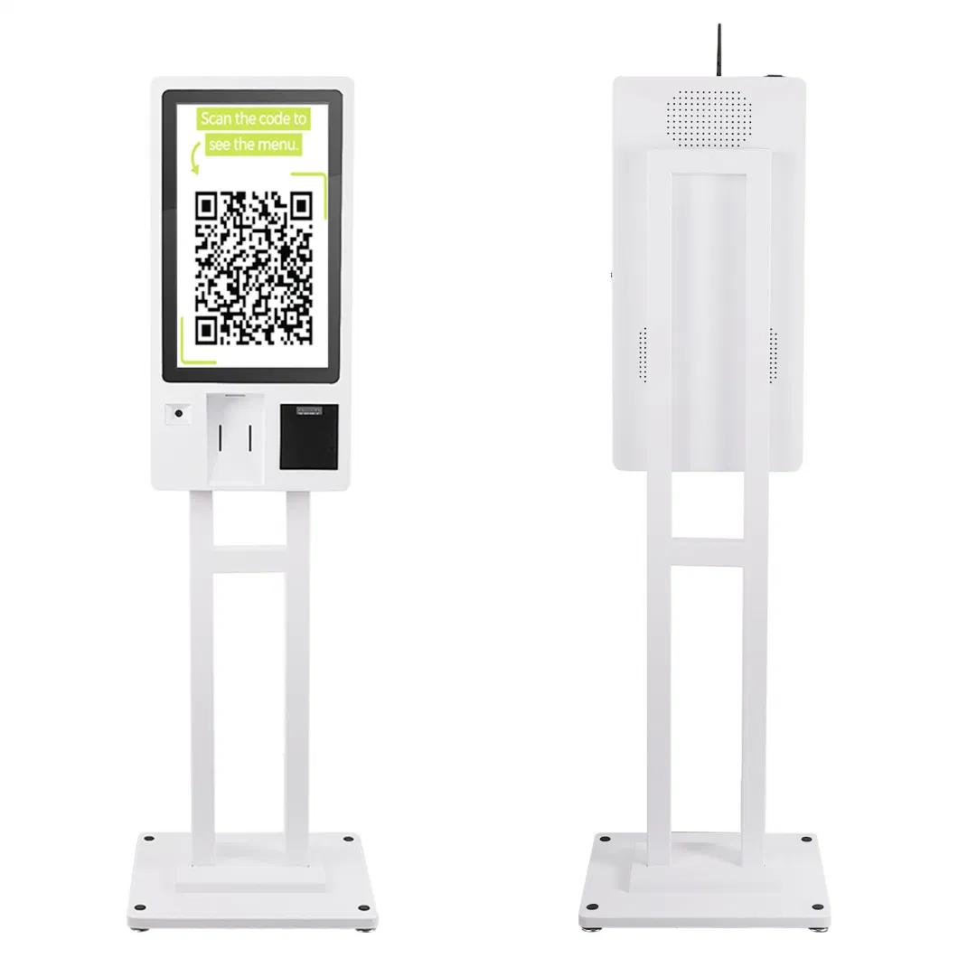 Restaurant Fast Food All in One Automatic Touchscreen Cash Smart Ordering Self Service Kiosk with Windows &Android Optional