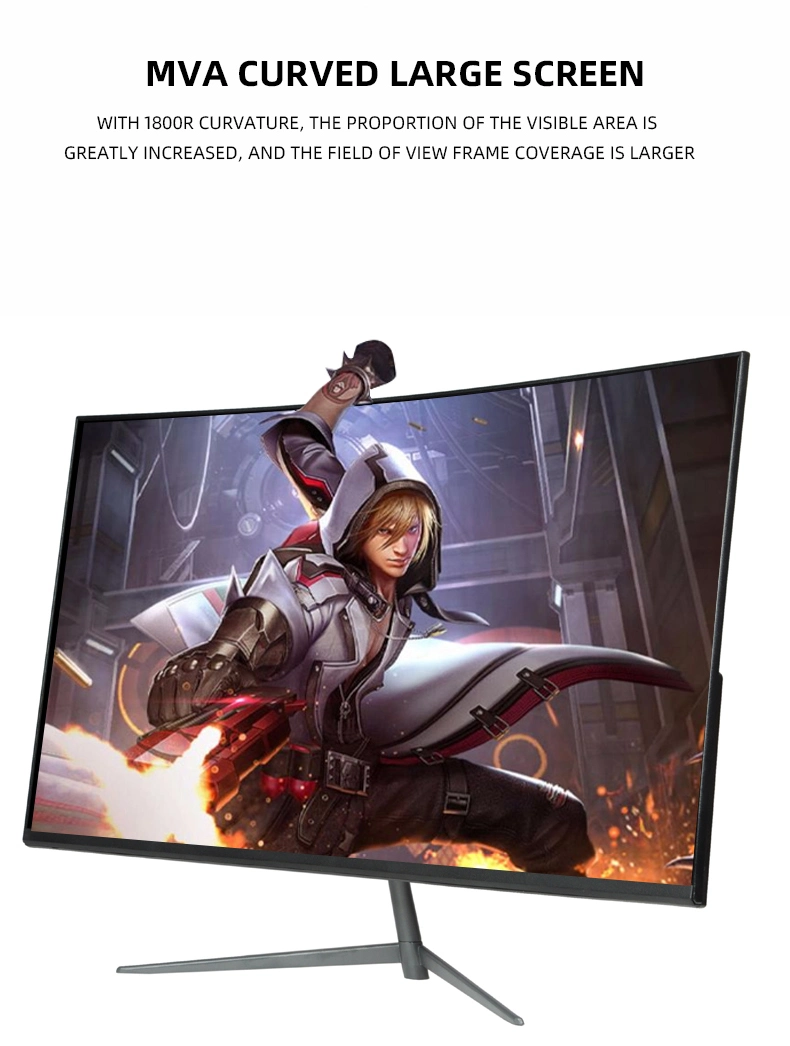 Large Curved Screen 24-Inch 2ms 2800r 144Hz Gaming Motor E-Sport Game Monitor for PC