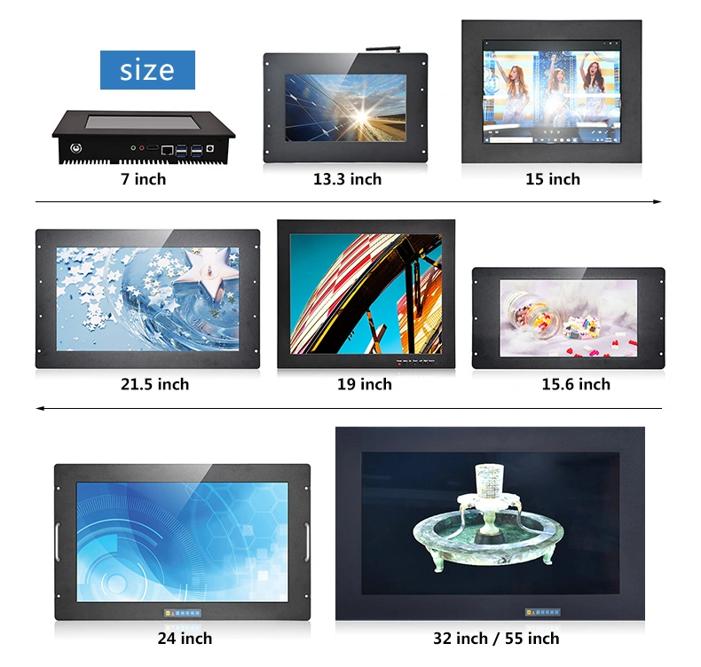 21.5 Inch Rugged IP65 Waterproof All-in-One Touchscreen Monitor Wall-Rack-Mount Industrial Panel PC