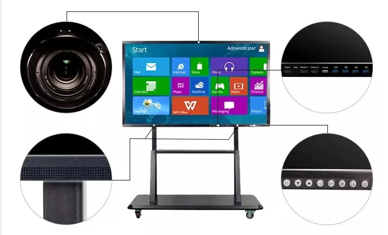 Yczx 98 Inch 4K Panel Embedded Touch Screen Computer All in One for School and Office