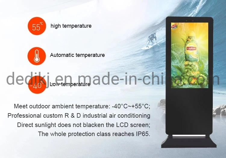 Outdoor Digital Signage LCD Display Advertising Kiosk Totem Media Player Touch Screen Monitor Waterproof 55inch Android