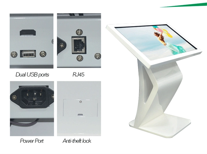 42 Inch Floor Standing LCD Touch Screen Advertising Display Kiosk with Wheel Display Self Sercice Kiosk Illuminated Advertising Boards Digital Signage Display