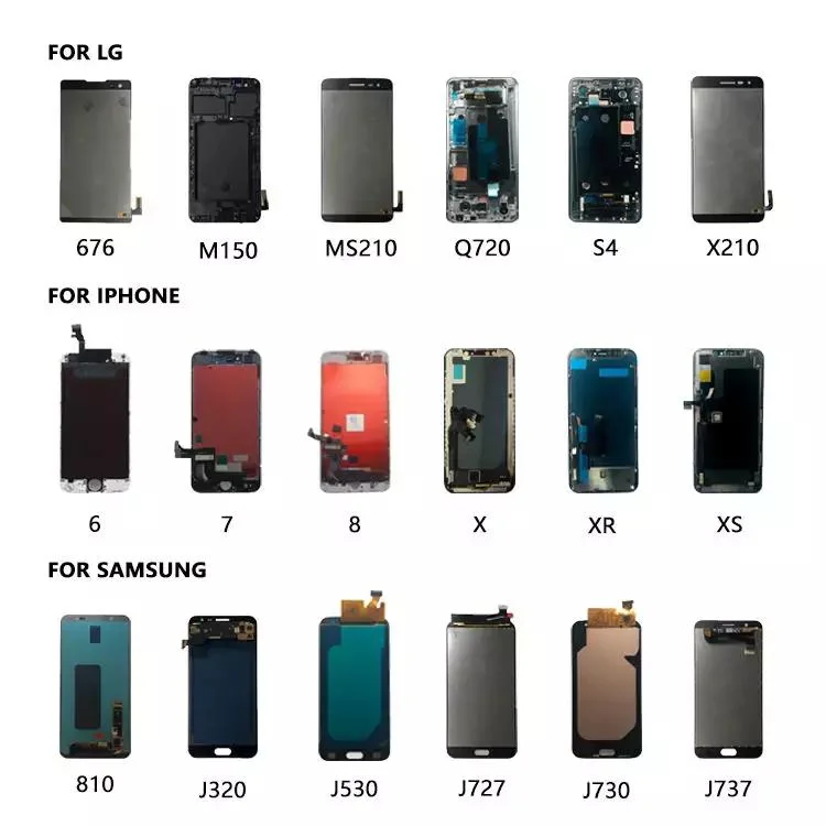 Factory Stock All Brands Phone OLED LCD Display Assembly Mobile Phone LCD Touch Screen for iPhone Samsung Moto Xiaomi