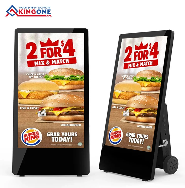 43in Portable Outdoor Waterproof IP65 Battery Powered High Brightness LCD Display Digital Signage Advertising Display