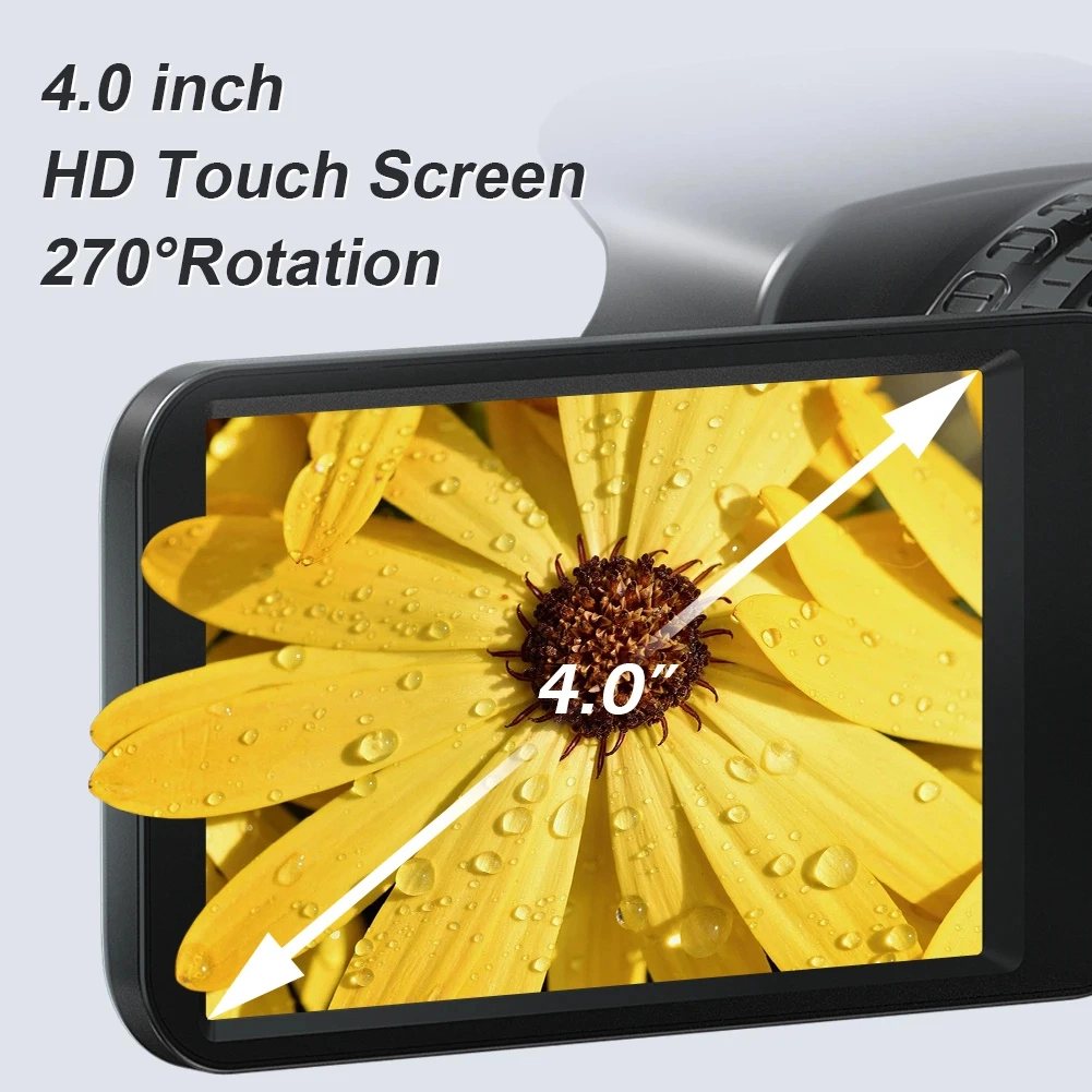 Professional 4K High-Definition Digital Touch Focus LCD Screen Video Camera