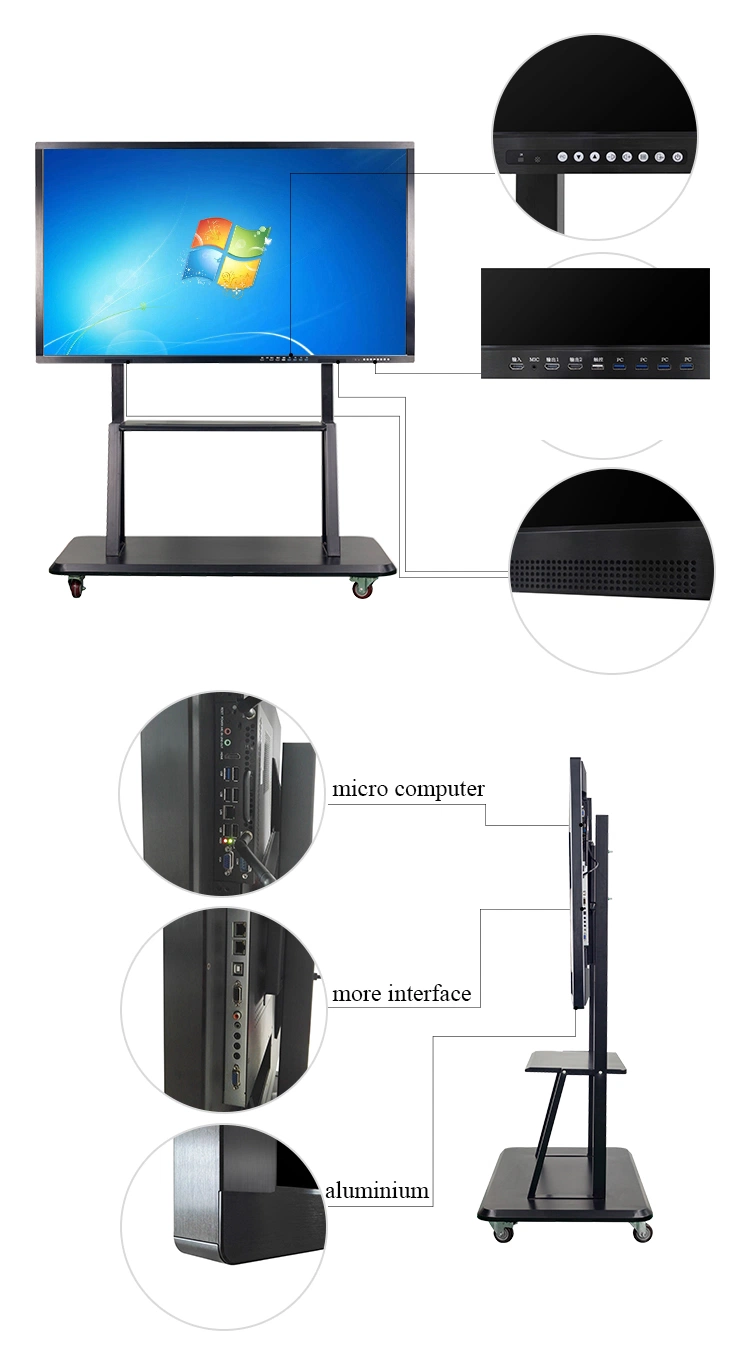 65 Inch 4K Creen PC Computer Wall Mount Touch Screen