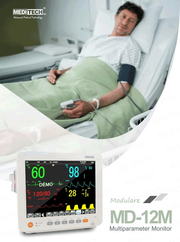 CE Approved Patient Monitor with Hight Brightness Colorfull Touch Screen