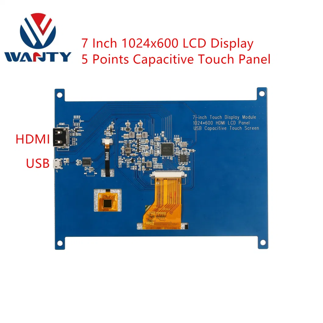 OEM ODM China Factory Manufacturer Customization 7 Inch 1024x600 IPS HDMI LCD Panel Touch Screen Module Raspberry Pi TFT Touch Display LCD Screen