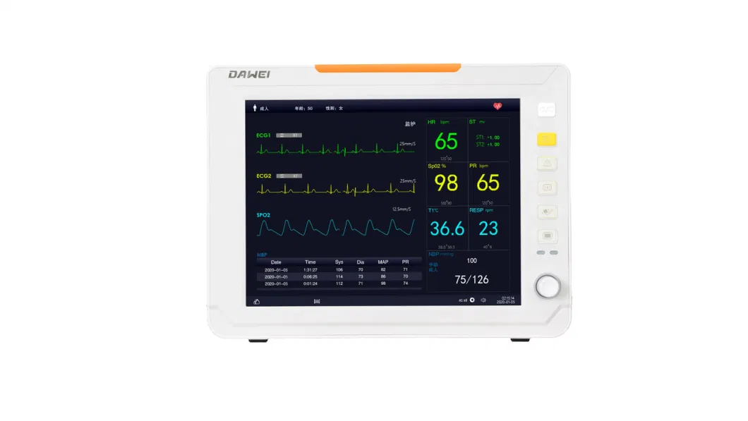 Applicable for Transport and Outdoor Rescue Medical Monitor Multiparameter Ambulance Patient Monitor
