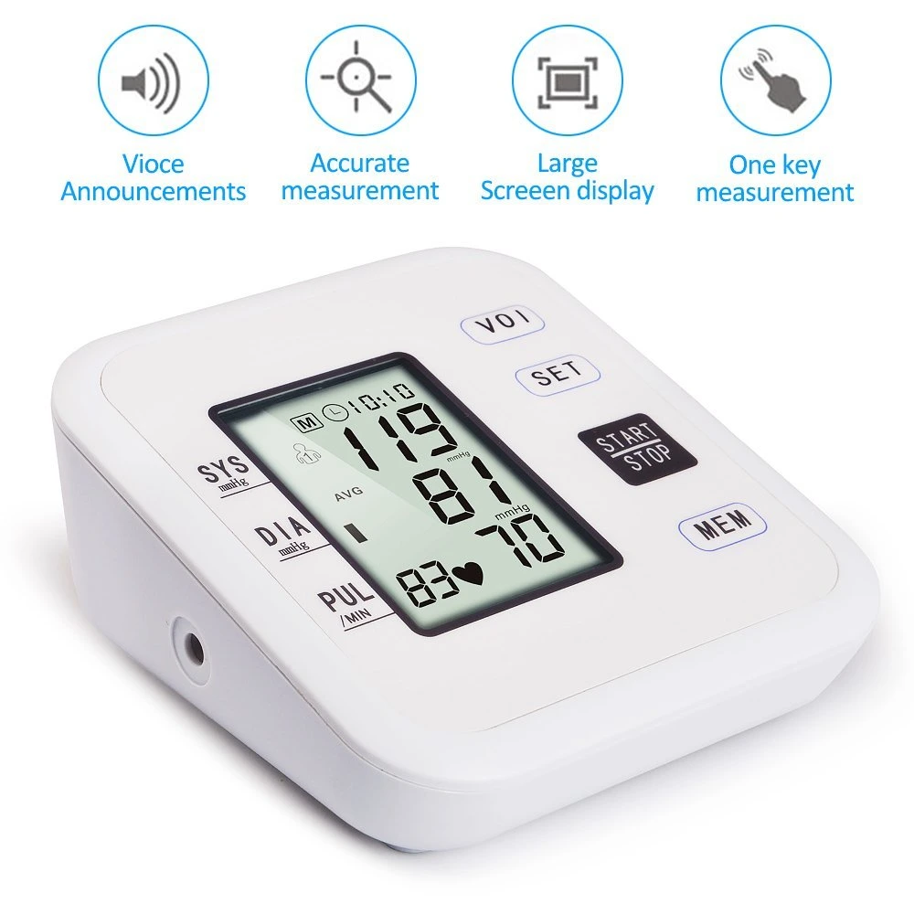 OEM ODM High-Tech Large Adjustable Cuff Arm Electronic Sphygmomanometer Bp Monitor for Health Care