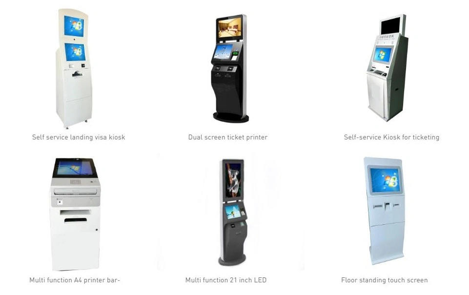 Touch Screnn Self-Service Information Thermal Printer, 2D Barcode Scanner Kiosk