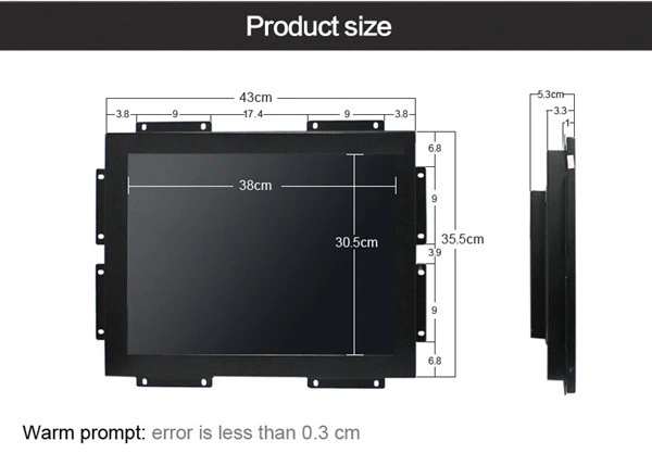 10.4 Inch 10-Point VGA AV Input LCD Industrial Computer Capacitive Touch Screen Monitor