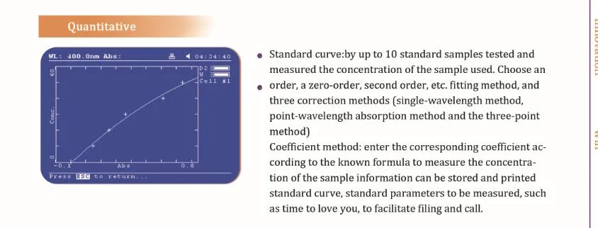 7-10 Inches Touch LCD Scrren Single- Dual Beam Spectrophotometer