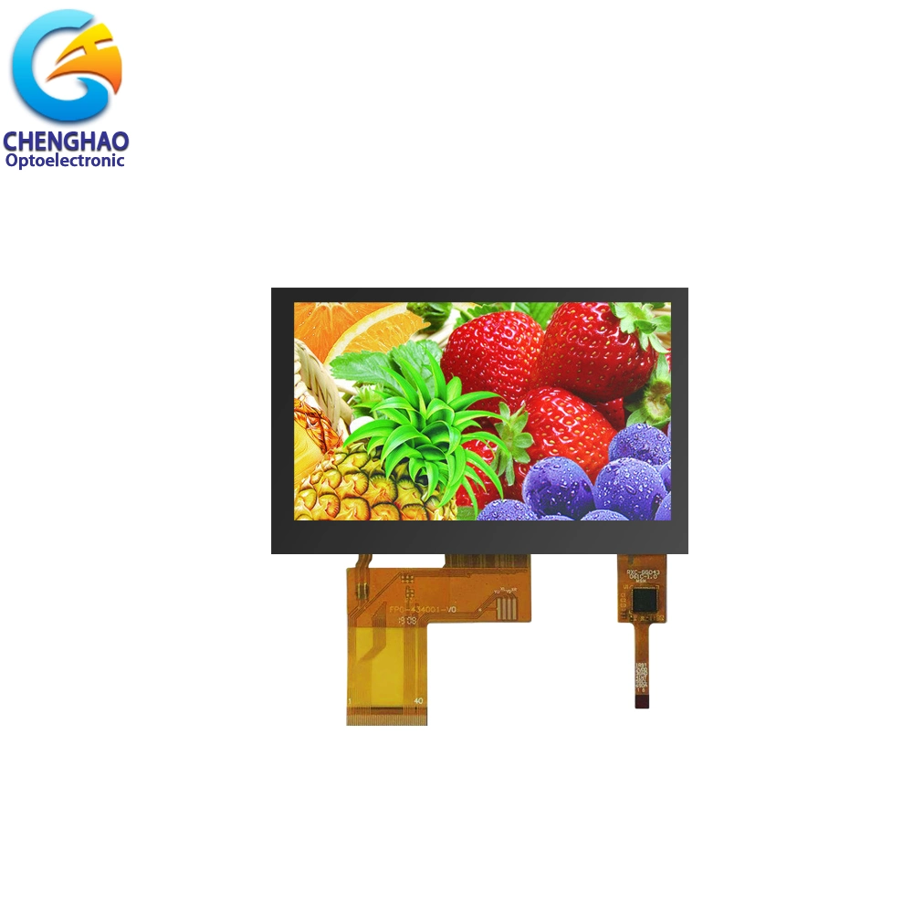 Shenzhen Manufacturer 4.3inch 50000 Life Time 480X272 Resolution Full Color TFT Touch Screen