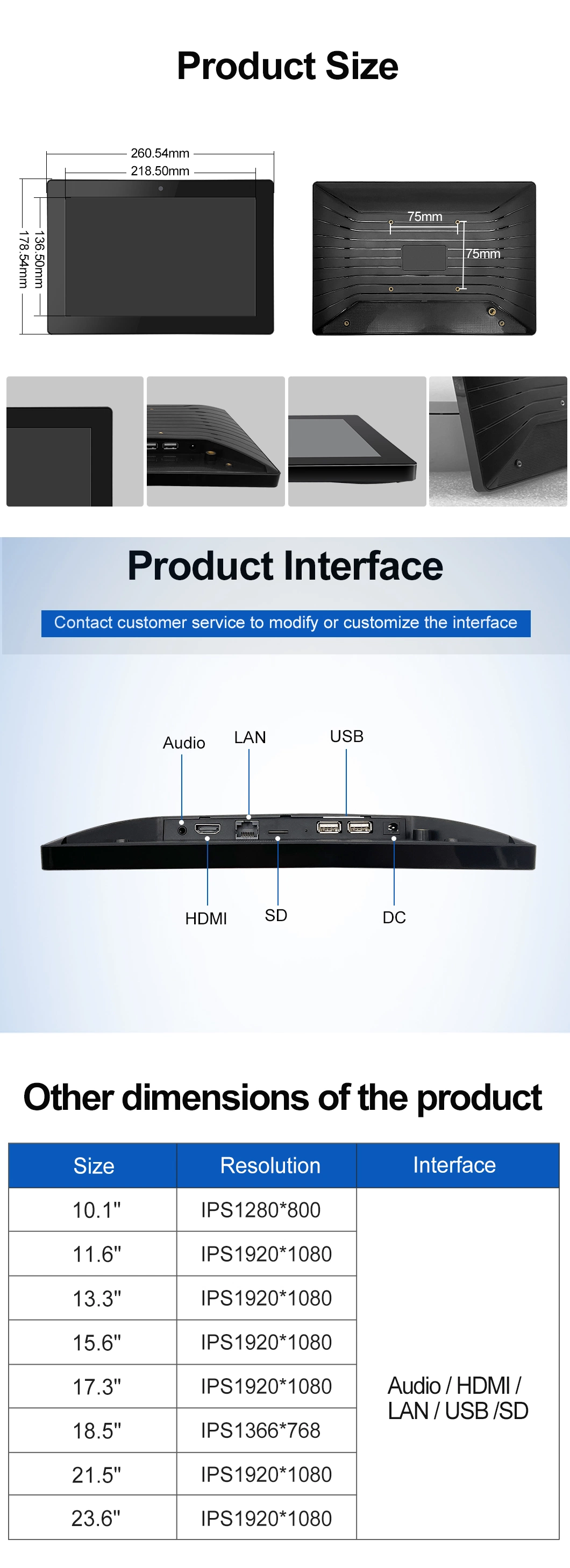 10.1 Inch IPS1280*800 Capacitive Pure Flat Touchscreen HD-Mi Interface Full HD Industrial Panel PC Rk3288 2+16 All in One Computers