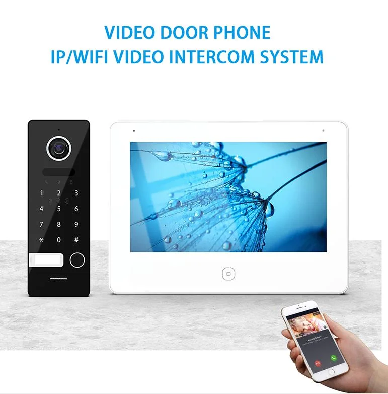 7 Inches UTP/IP WiFi Interphone Home Security Video Doorphone Kit with Password Unlock