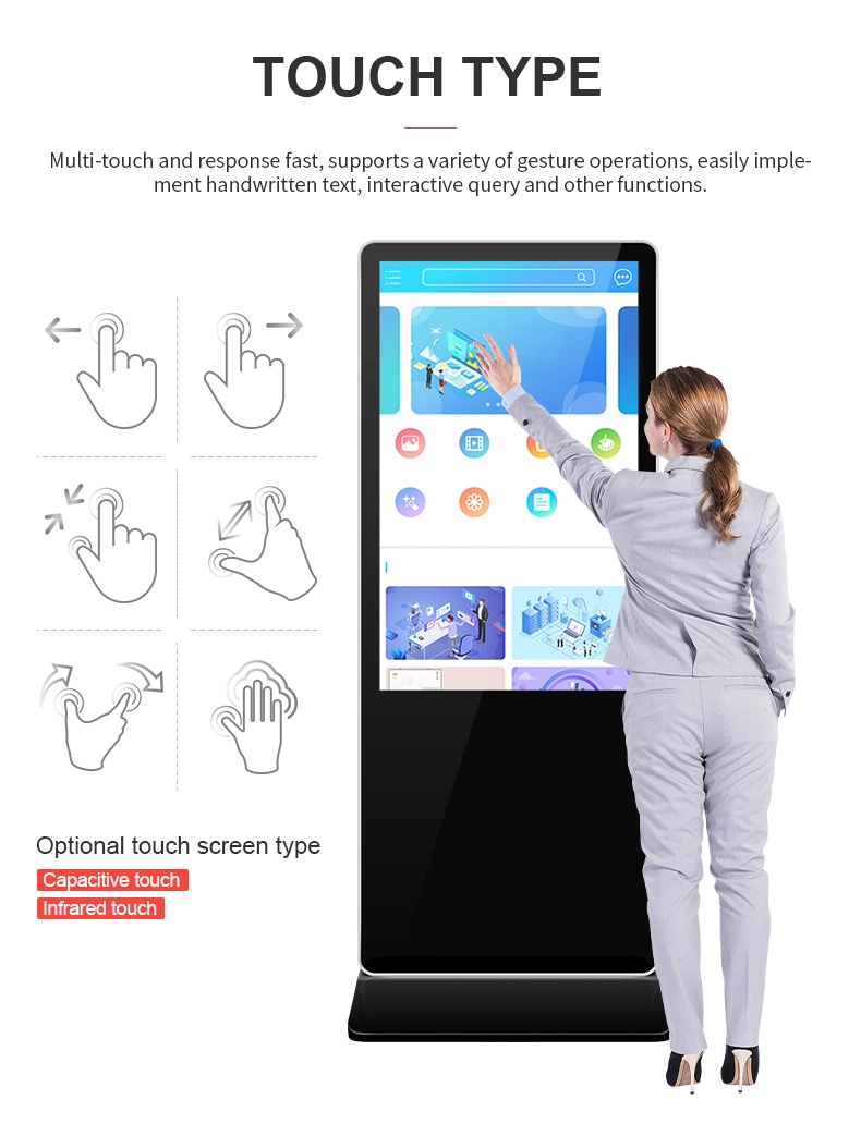 New Technology Touch Sceen Smart Network or Standalone Marketing Advertising Players LCD Ad Player