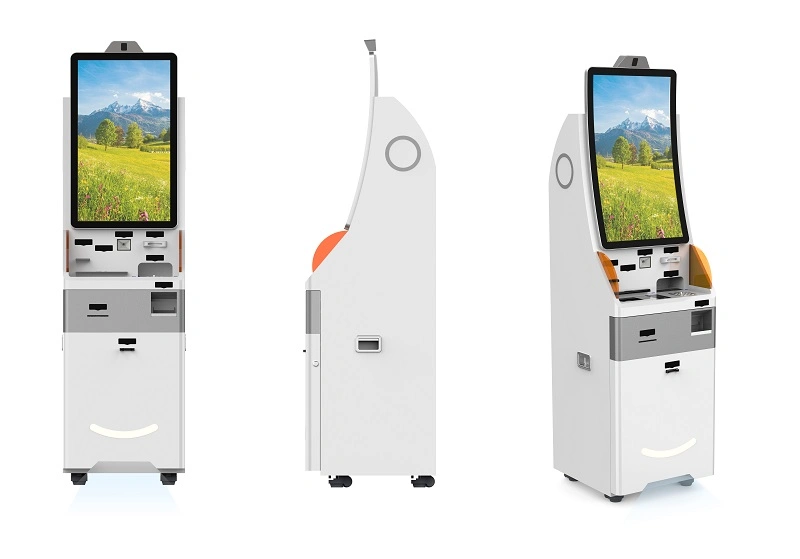 Digital Kiosk with Curved Touch Screen