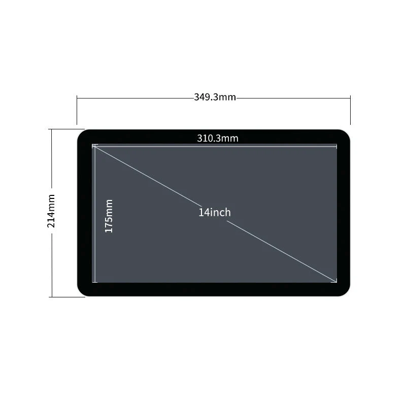 Metal 1920X1080 Full HD 21.5&quot; Touch Sceen Monitor with Desktop Bracket