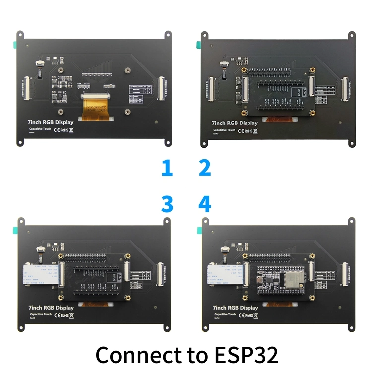 SSD1963 Adapter 7.0 Inch IPS 1024X600 Stm32 Esp32 MCU Parallel Port Capacitive Touch LCD Module
