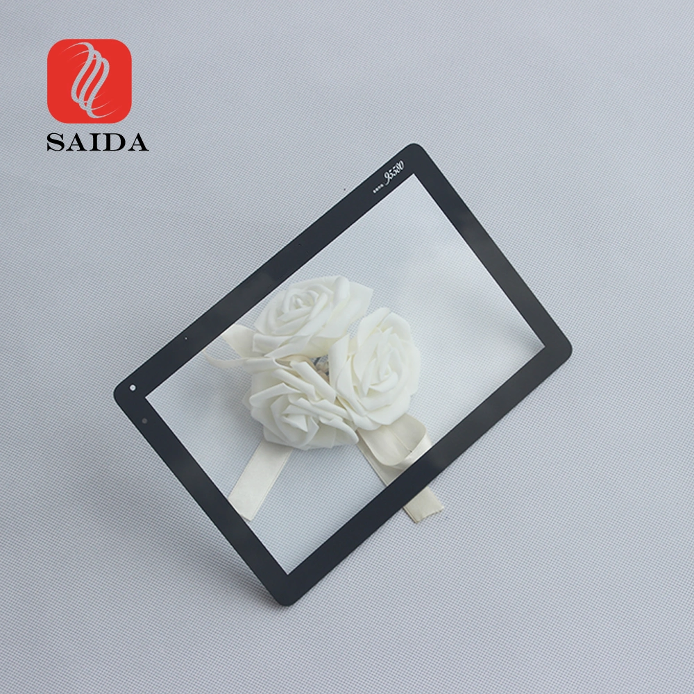 Saida Custom Shape White Painted Scratch Resistant Fingerprint Resistant Touch Screen Cover Glass &amp; AG/Ar/Af Glass