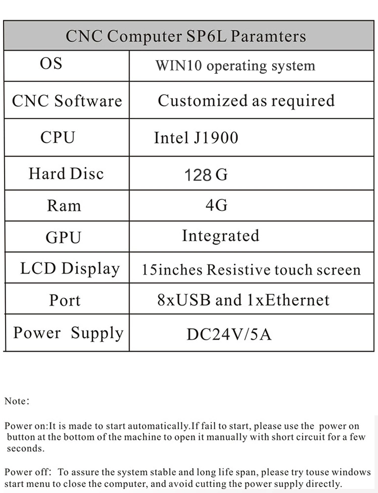 All in One Computer with Mach3 - OEM 15-Inch Touch Screen Display and 4 USB Interfaces