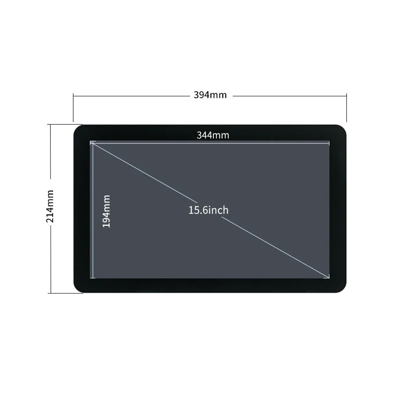15.6 Inch Embedded Installation All in One PC Touchscreen for Industrial Control