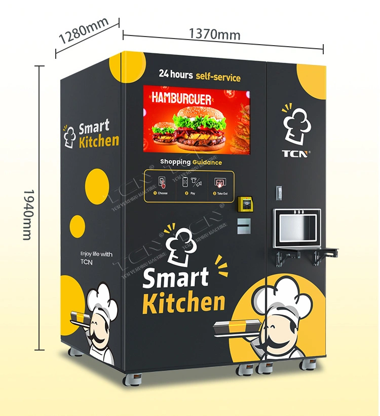 Tcn Chinese Manufacturer Hot Food Vending Machine Large Touch Screen Vending for Sale