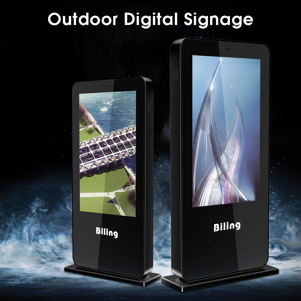 Customized 55 High Brightness Readable Outdoor IP65 Waterproof Sunlight Viewable Outdoor LCD Advertising for Scenic Square Monitor