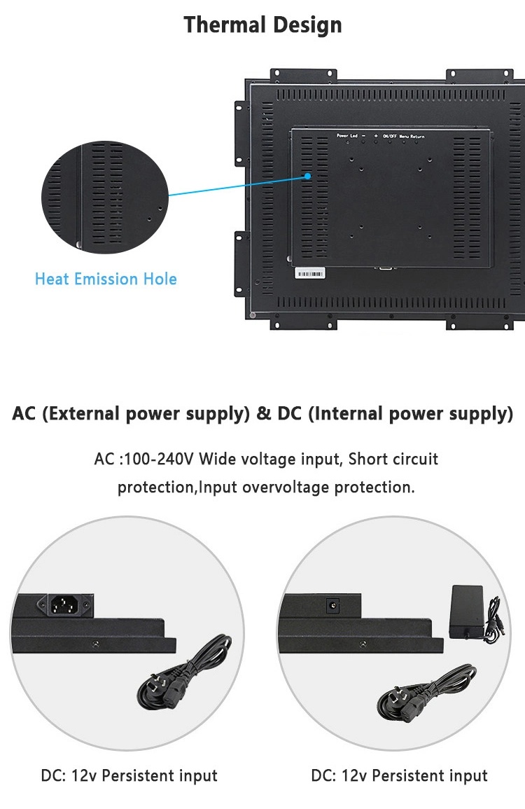 Customized Capacitive Touch Screnn Metal Case Industrial 10&quot; 12&quot; 15&quot; 17&quot; 18.5&quot; 19&quot; 21.5&quot; 32&quot; Inch Open Frame Touch Monitor