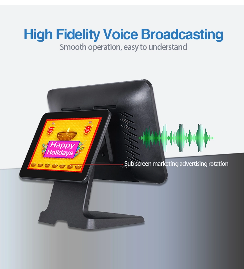 OEM POS System Windows 15inch Dual Screen Android All in One POS Terminal Touch Screen POS System Cash Register