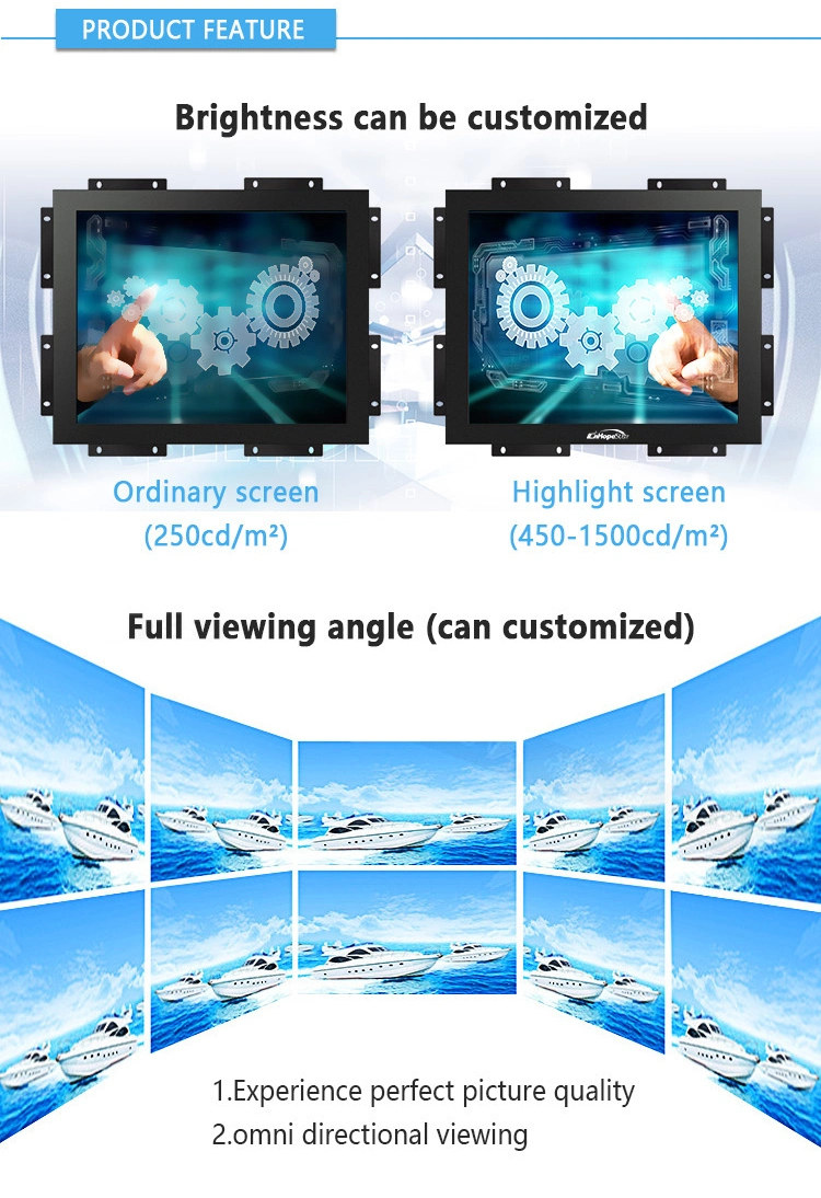 Customized Capacitive Touch Screnn Metal Case Industrial 10&quot; 12&quot; 15&quot; 17&quot; 18.5&quot; 19&quot; 21.5&quot; 32&quot; Inch Open Frame Touch Monitor