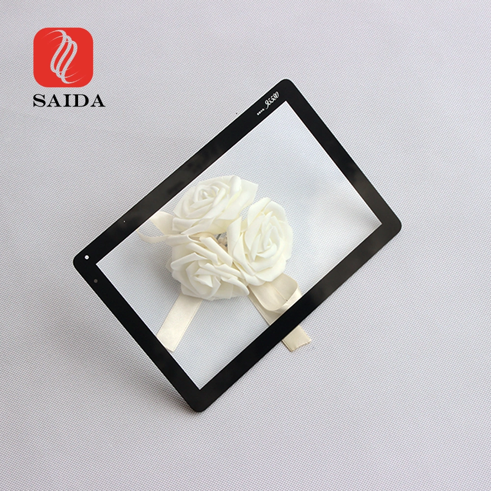 Saida Custom Shape White Painted Scratch Resistant Fingerprint Resistant Touch Screen Cover Glass &amp; AG/Ar/Af Glass