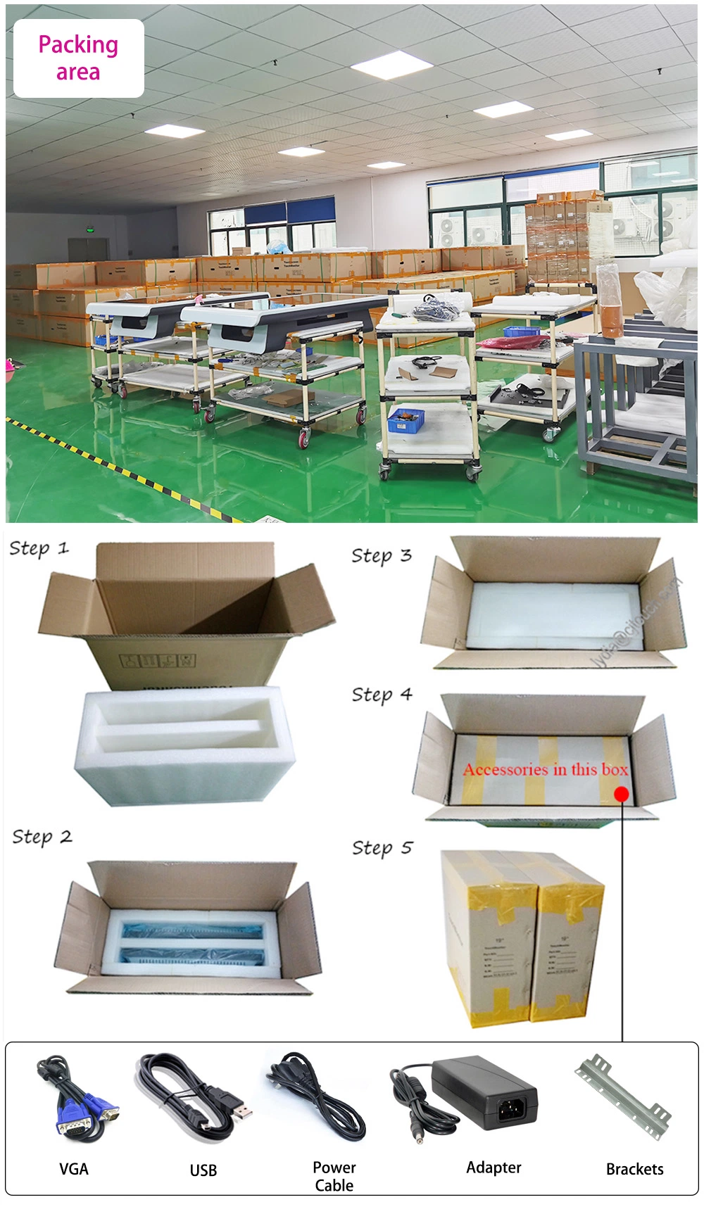 19 Inch Open-Frame Saw Touch Screen Monitor Price List