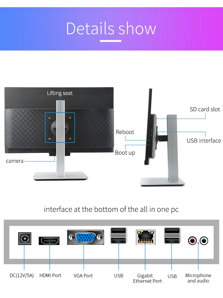 All in One PC Computer 21/24/27 Inch Touch Screen