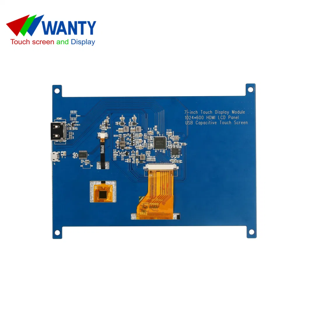 Factory Price 7 Inch 1024x600 IPS Full Viewing Sunlight Readable HDMI TFT LCD Touch Display Monitor For Raspberry Pi