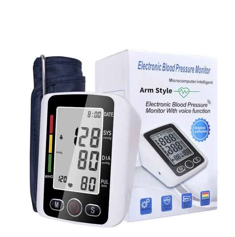 New Large LCD Automatic Portable Upper Arm Type Digital Sphygmomanometer Bp Meter Digital Blood Pressure Monitor