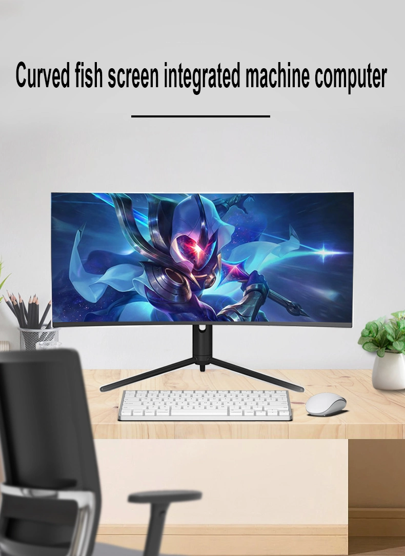 Yowxii Curved Fish Screen Integrated Machine Computer Office Leaming Enjoy The Game 4K High-Definition Screen All-in-One Computer