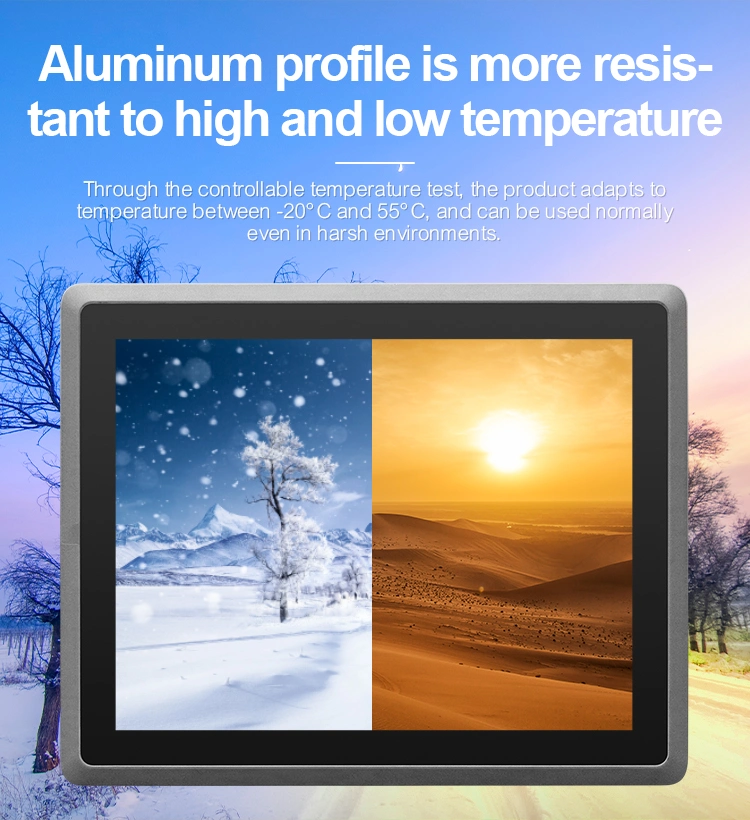 Full Aluminum RS485 RS232 1024*768 I3 4th Generation Touch Screen Waterproof Industrial PC Panel Windows 10