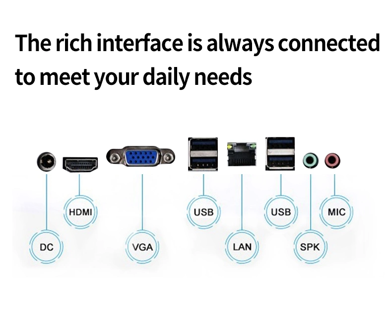 Integrated Card Business Gaming Aio Monoblock Barebone Used Core I3 I5 I7 Desktop Computer All in One PC 21.5