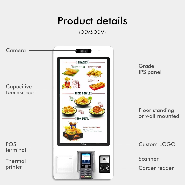 Touch Screen Self Service Payment Kiosk Cash Machine Currency Exchange Pay Cryptocurrency Bank Buy Crypto Monitor