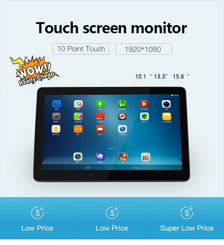 13.3 Inch LCD Advertising Display Android Ad Media Player Digital Signage HDMI Monitor Interactive Touch Screen Kiosk