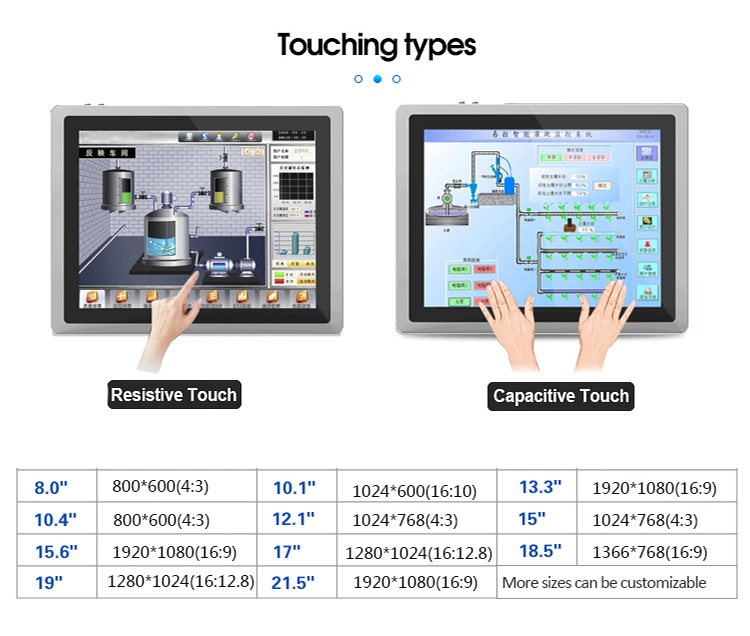 Industrial Panel PC 8 10.4 12.1 13.3 15 Inch Embedded Touch Screen All in One PC Industrial Mini PC