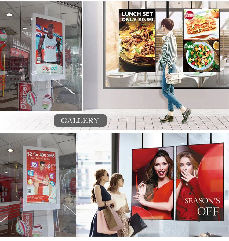 Floor Standing Indoor Advertising Screen 49 Inch 2500 Nit FHD Android Sunlight Readable Store Window LCD Display Monitor