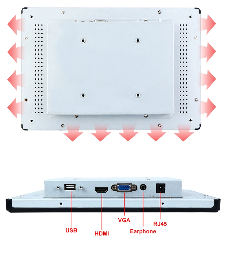Industrial Embedded 10.1 Inch Touch PC 1280*800 Full Flat LCD Capacitive Screen Display Monitor